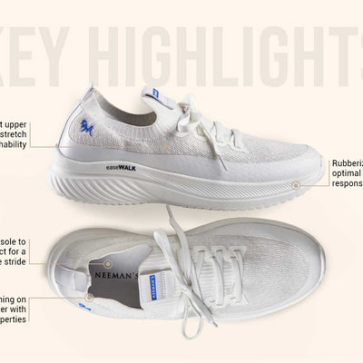 Ease Walk Sneakers : White