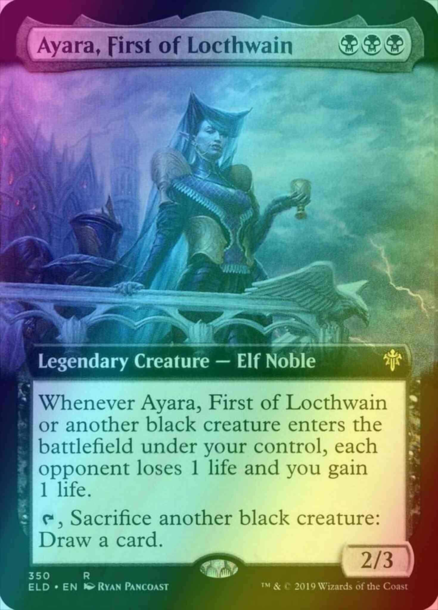 Ayara, First of Locthwain [350] [Extended Art] [Throne of Eldraine] [Foil]