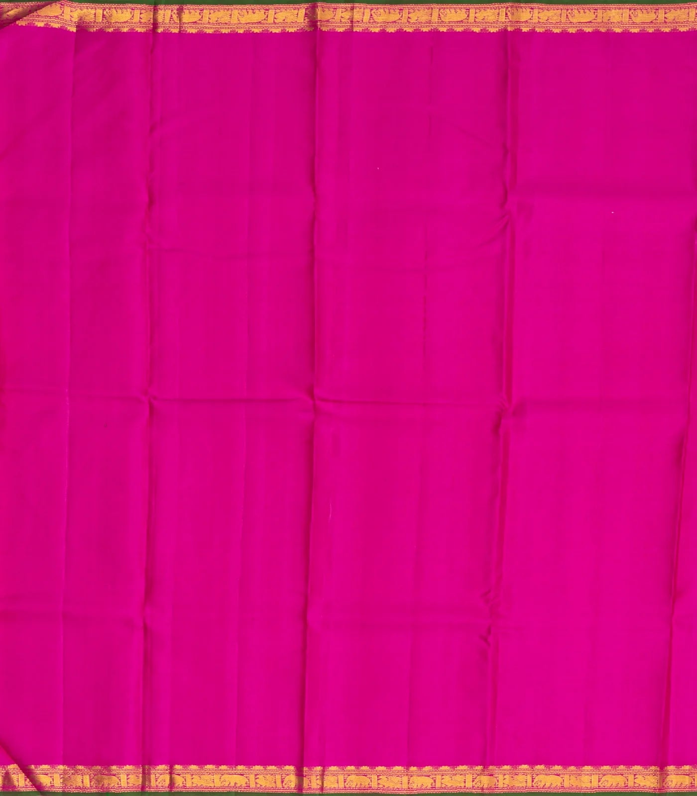 Red Handloom Kanchipuram Silk Saree With Zari Buttas