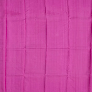 Turquoise Handloom Kanchipuram Silk Saree With Dotted Stripes