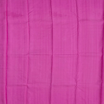 Turquoise Handloom Kanchipuram Silk Saree With Dotted Stripes