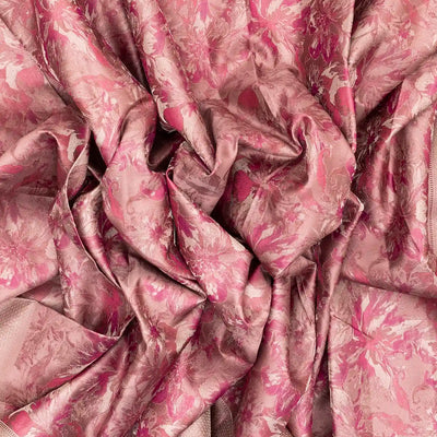 Dusty Pink Handloom Kanchipuram Silk Saree With Abstract Floral Motifs