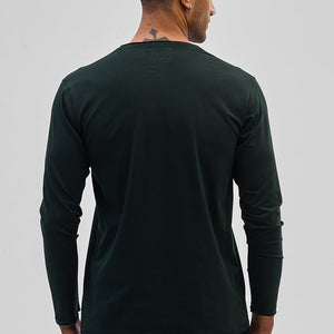 Dark Green Stretch Full Sleeve T-Shirt