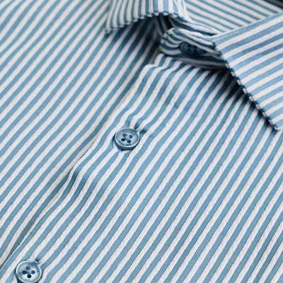 Blue Stripes Slim Fit Stretch Shirt