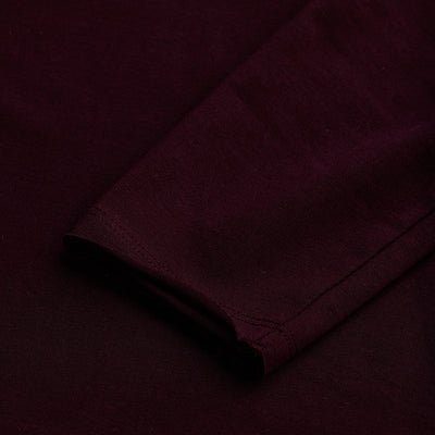 Maroon Stretch Full Sleeve T-Shirt