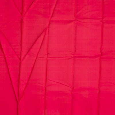 Pink Handloom Kanchi Cotton Saree With Dotted Stripes