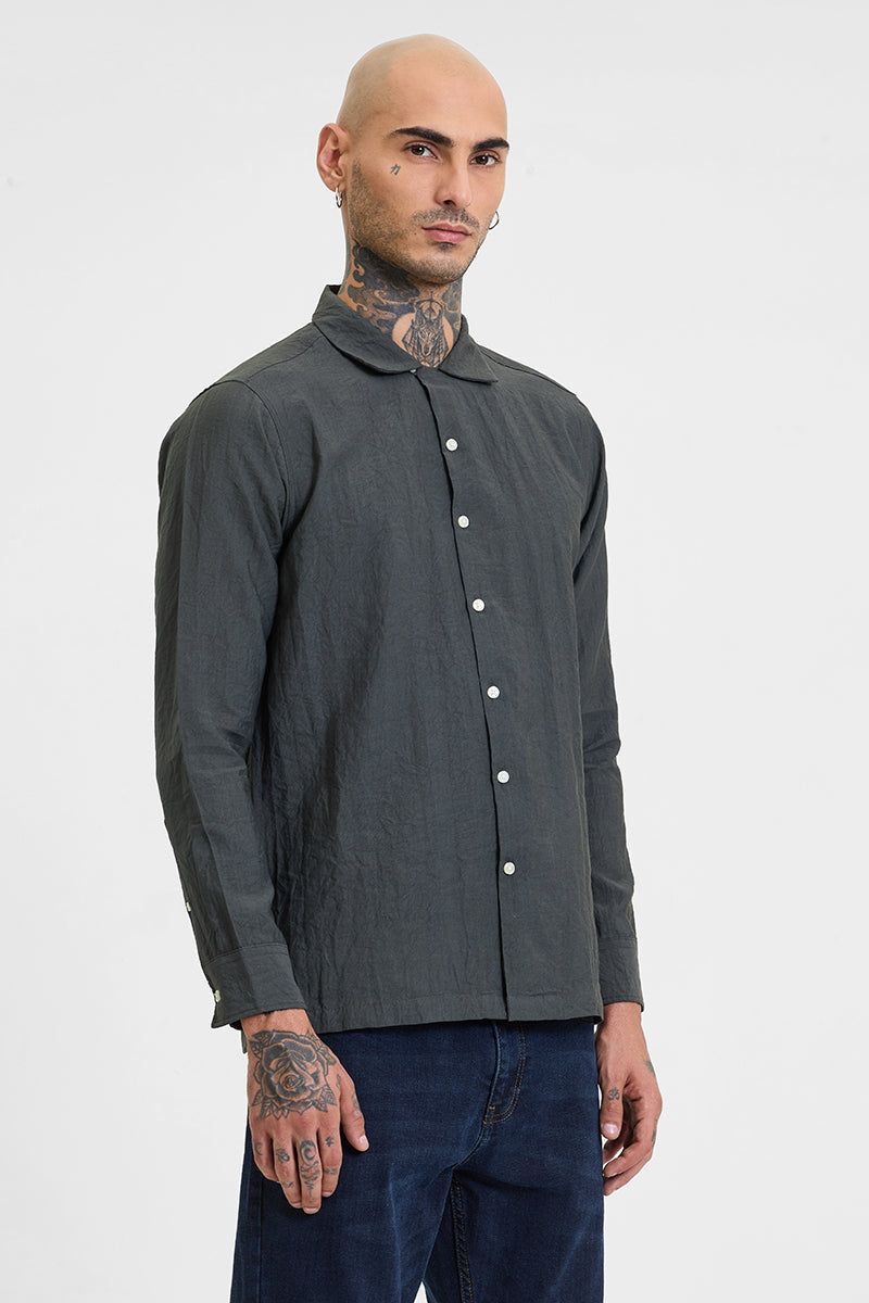 Grey Crinkle Shirt