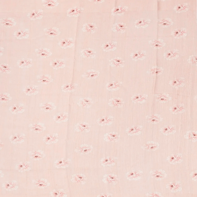 Light Peach Handwoven Tussar Saree With Printed Floral Motifs