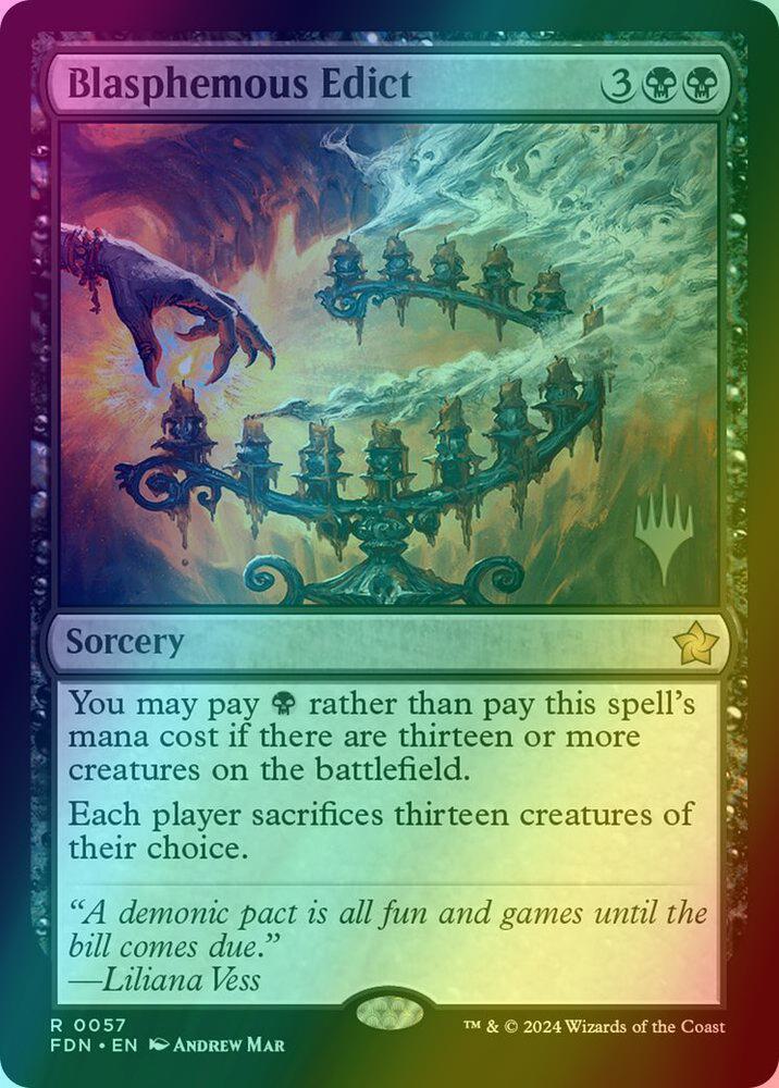 Blasphemous Edict [57p] [Promo Pack] [Foundations: Promos] [Foil]