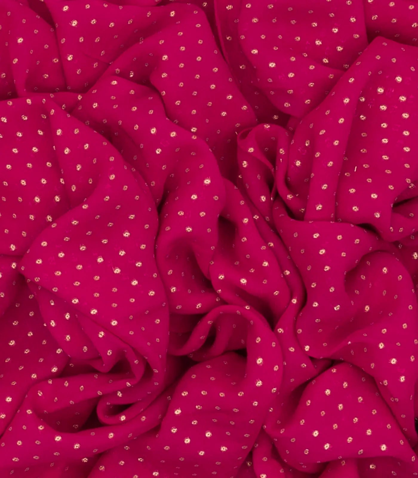 Pink Woven Georgette Saree With Floral Embroidery