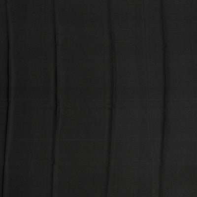 Orange Mysore Plain Crepe Silk Saree With Black Border