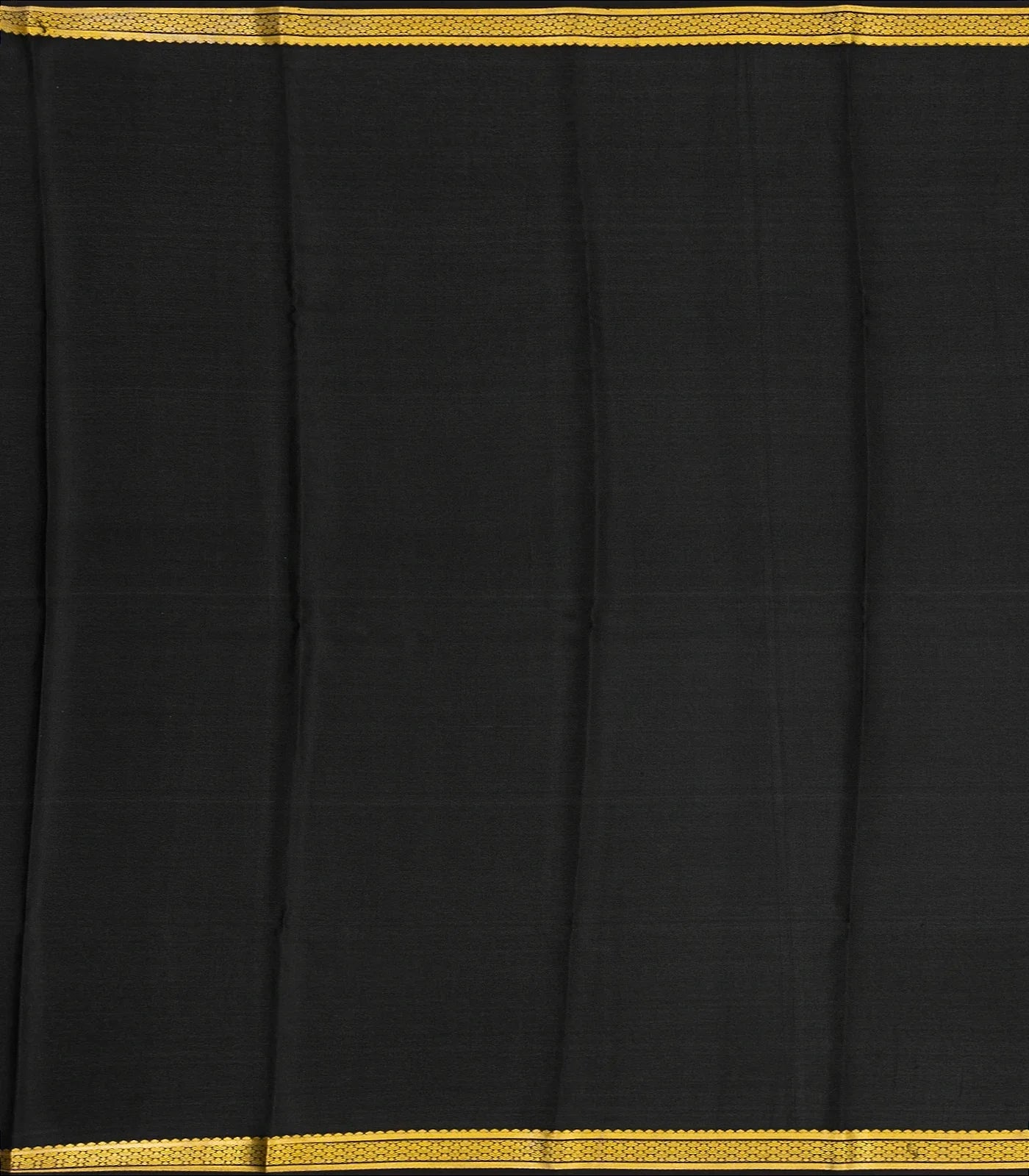 Orange Mysore Plain Crepe Silk Saree With Black Border