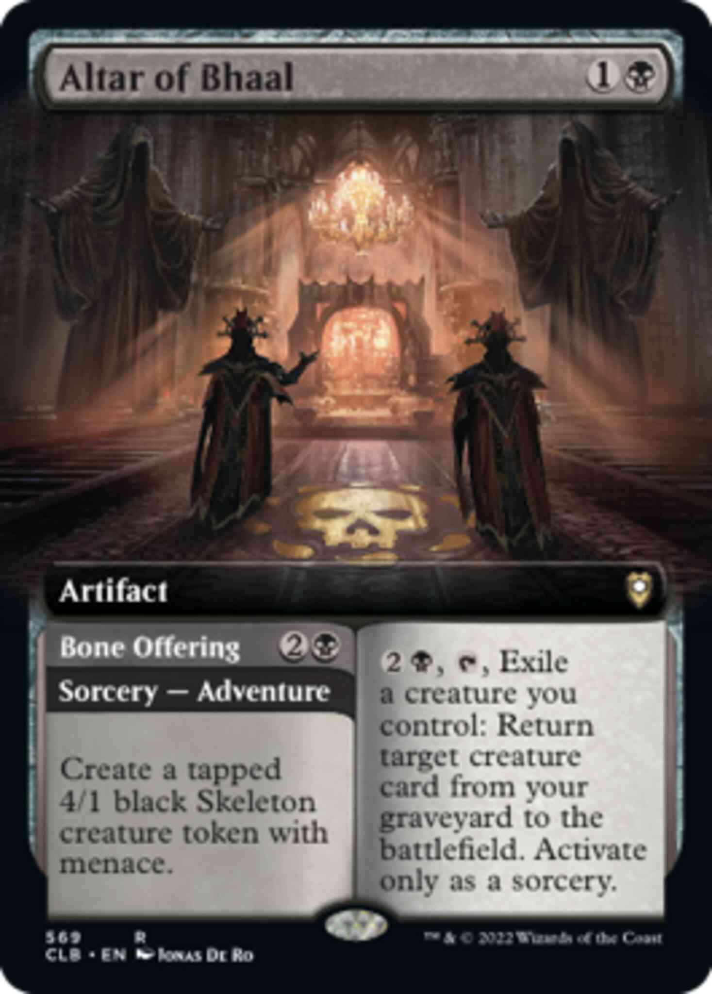 Altar of Bhaal // Bone Offering [569] [Extended Art] [Commander Legends: Battle for Baldur's Gate] [Non-Foil]