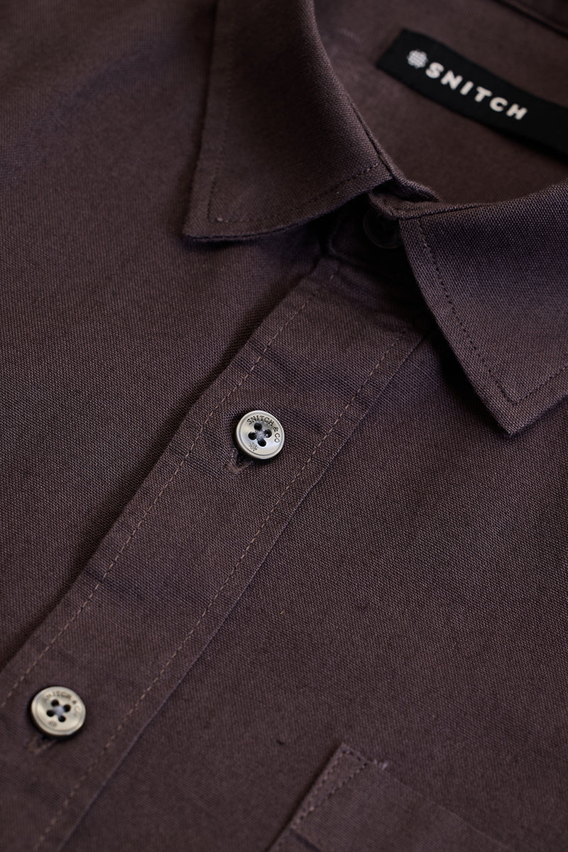 Dark Brown Slim Fit Shirt