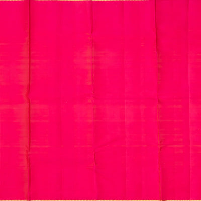 Hot Pink Handloom Kanchipuram Silk Saree With Annam Chakaram Buttas