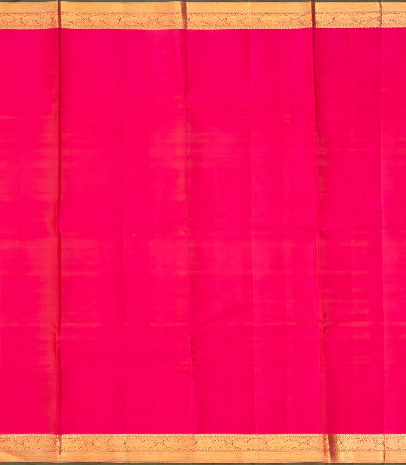 Hot Pink Handloom Kanchipuram Silk Saree With Annam Chakaram Buttas
