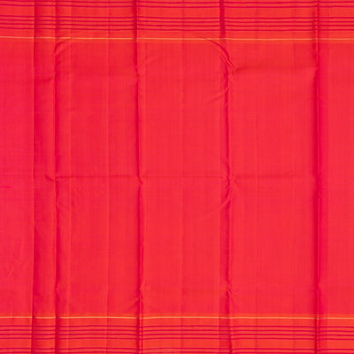 Lilac Handloom Kanchipuram Korvai Silk Saree With Zari Stripes