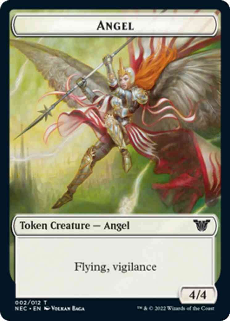 Angel Token (02) // Elephant Token (08) [Kamigawa: Neon Dynasty: Commander: Tokens] [Non-Foil]