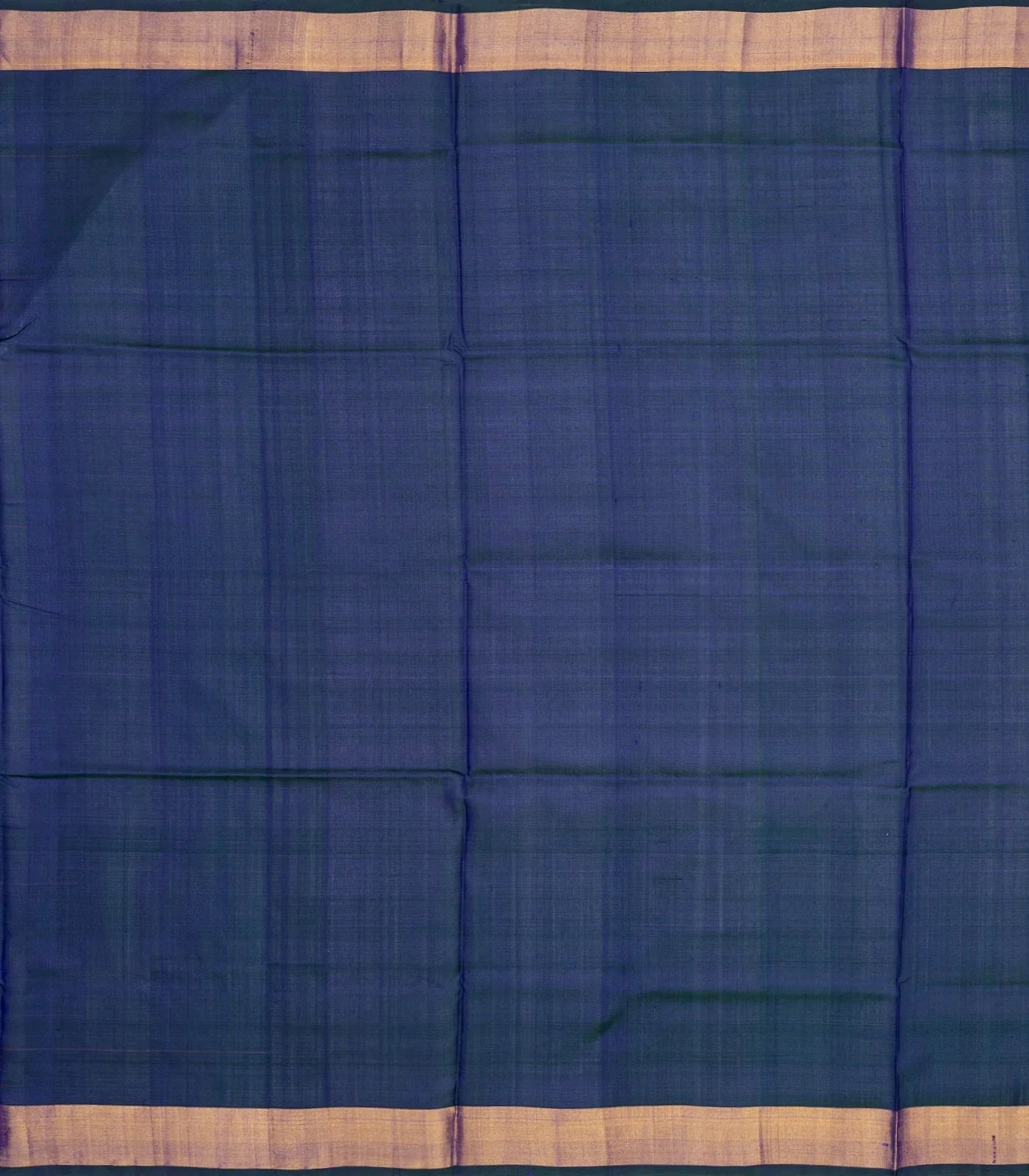 Orange Handloom Uppada Silk Saree With Floral Buttas & Navy Pallu