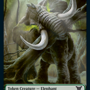 Angel Token (02) // Elephant Token (08) [Kamigawa: Neon Dynasty: Commander: Tokens] [Non-Foil]