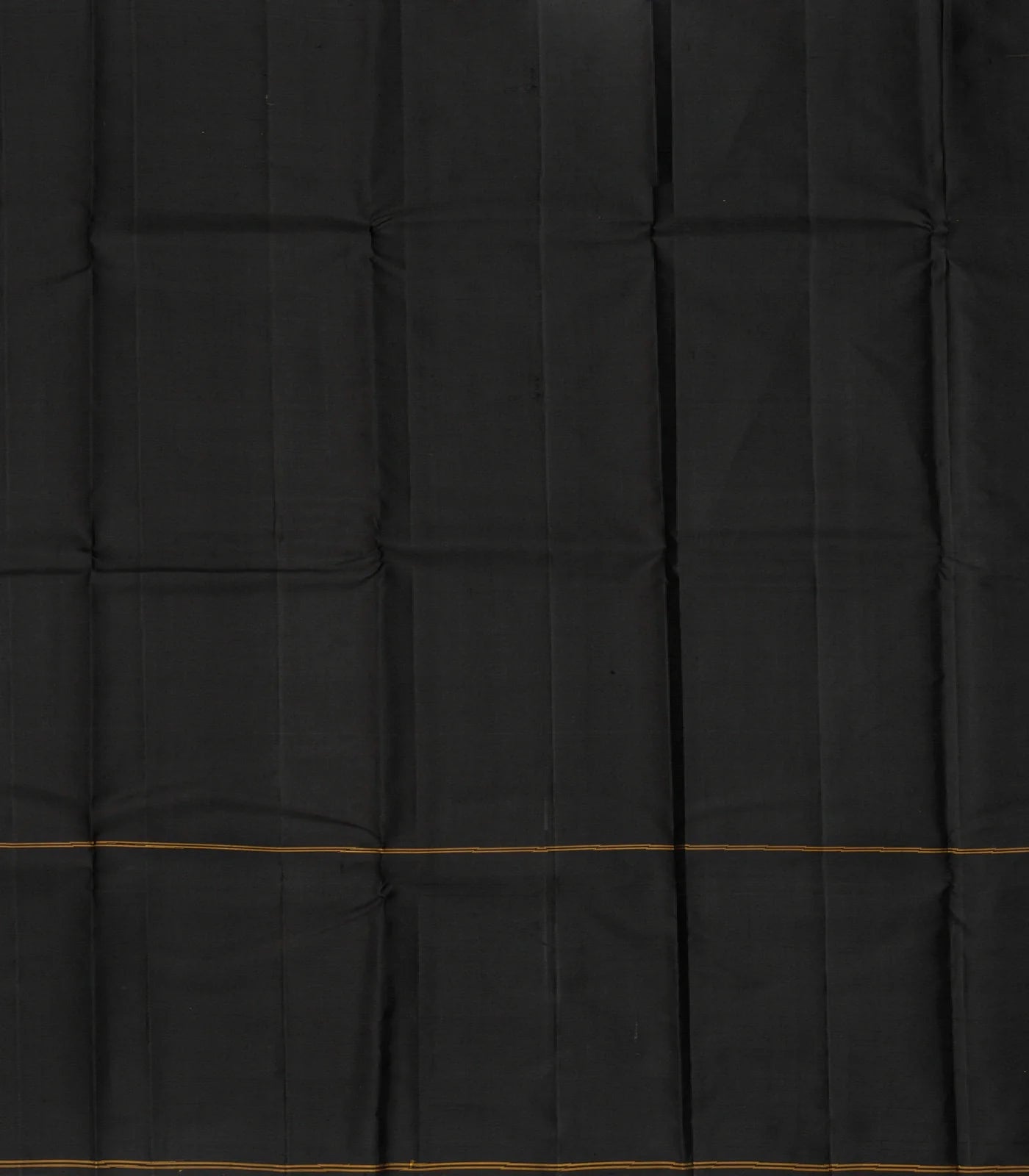 Yellow Handloom Kanchipuram Korvai Silk Saree With Black Border