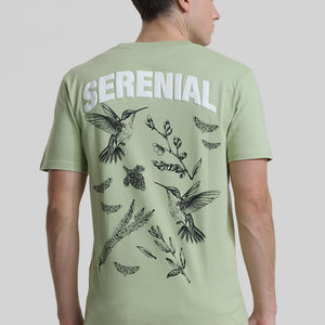 Serenial Light Green Oversized Fit T-Shirt