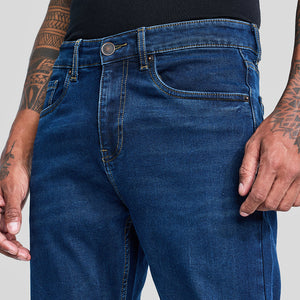 Navy Tapered Fit Jeans
