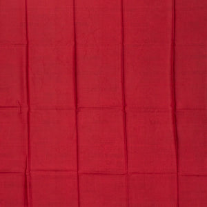 Red Silk Saree Printed With Floral Vine Motifs