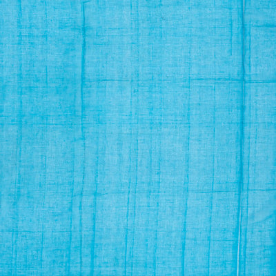 Cyan Handloom Venkatagiri Cotton Saree With Floral Motifs