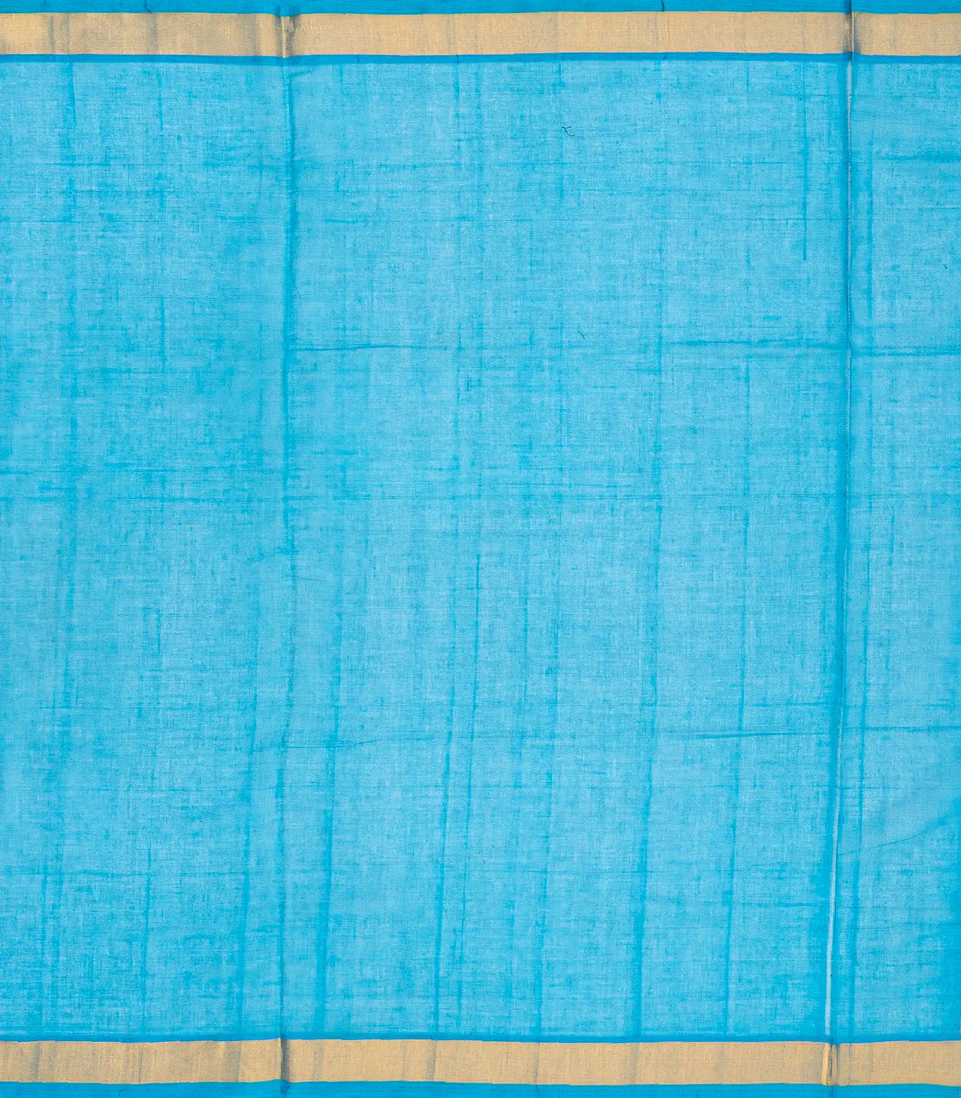 Cyan Handloom Venkatagiri Cotton Saree With Floral Motifs