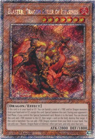Blaster, Dragon Ruler of Infernos - RA03-EN010 - Platinum Secret Rare - 1st Edition