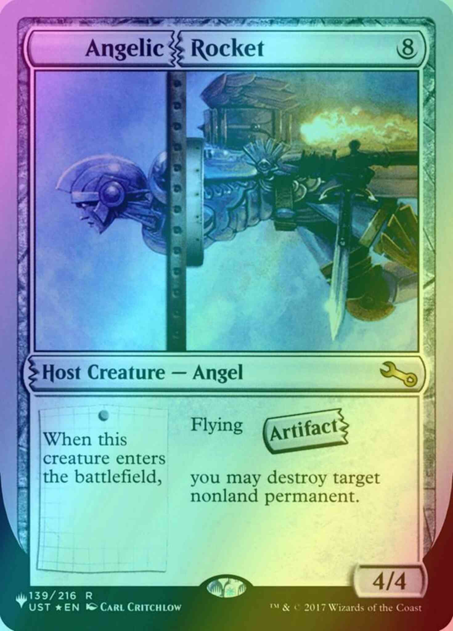 Angelic Rocket [54] [UST Set Symbol] [The List: Unfinity Foil Edition] [Foil]