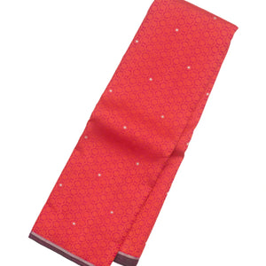 Dark Peach Handloom Kanchipuram Silk Saree With Jaal Kamalam Motifs