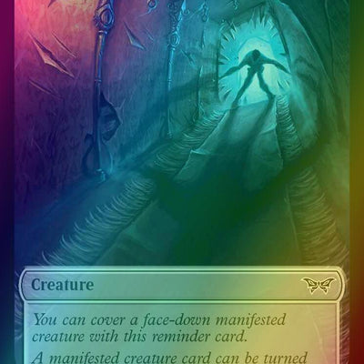 Beast Token (03) // Manifest Token (18) [Duskmourn: House of Horror: Tokens] [Foil]