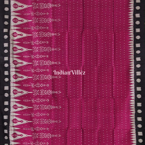 Purple Black Odisha Ikat Contemporary Silk Saree