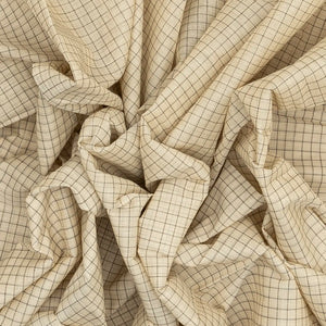 White Handloom Kanchi Cotton Saree With Checks