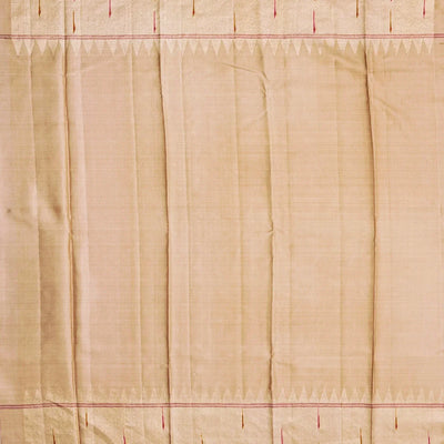Bubblegum Pink Handloom Kanchipuram Korvai Silk Saree With Checks