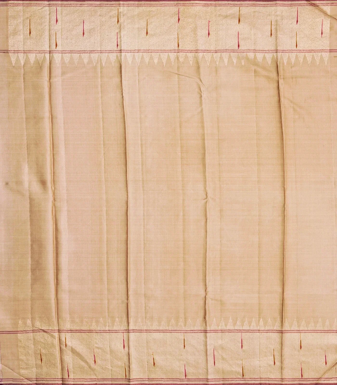 Bubblegum Pink Handloom Kanchipuram Korvai Silk Saree With Checks