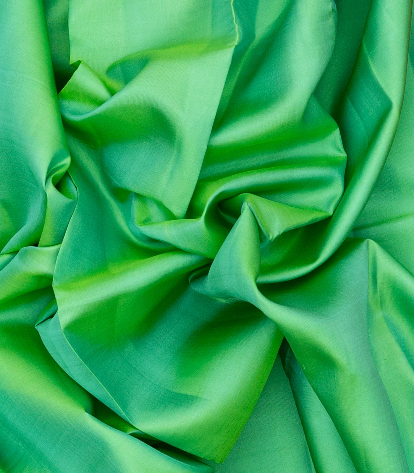 Aquamarine Handloom Kanchipuram Korvai Silk Saree With Contrast Border