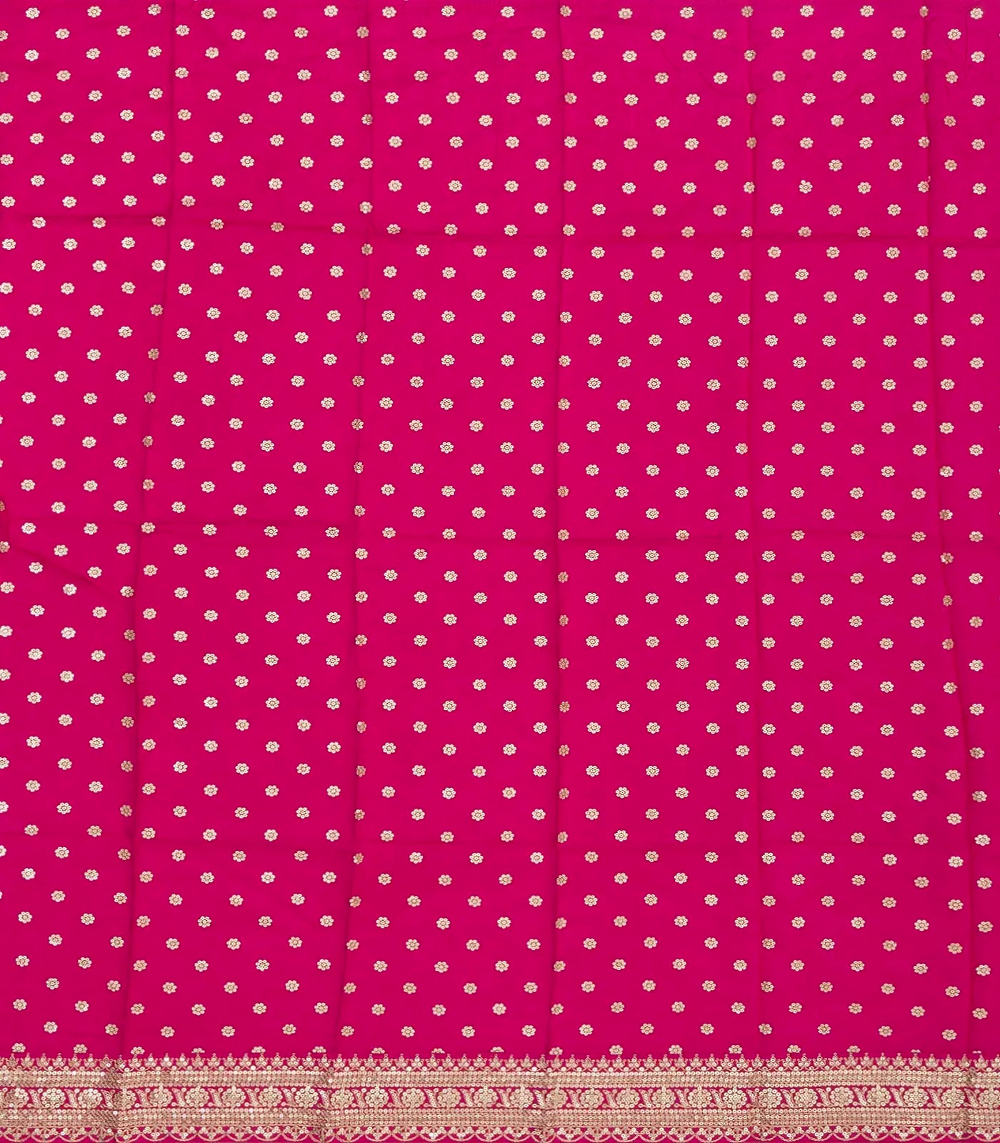 Pink Woven Georgette Saree With Floral Embroidery