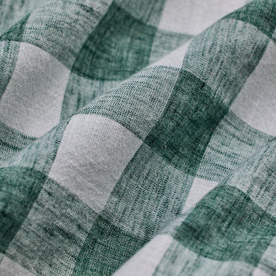 Green Checks Linen Blend Shirt