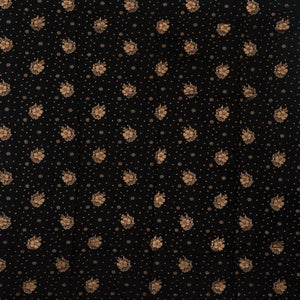 Black Woven Khadi Georgette Saree With Floral Motifs & Embroidery