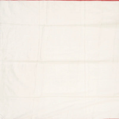 Off White Handloom Bengal Cotton Saree And Floral Buttas