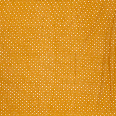 Oil Mustard Woven Jaipur Cotton Saree With Printed Floral Motifs