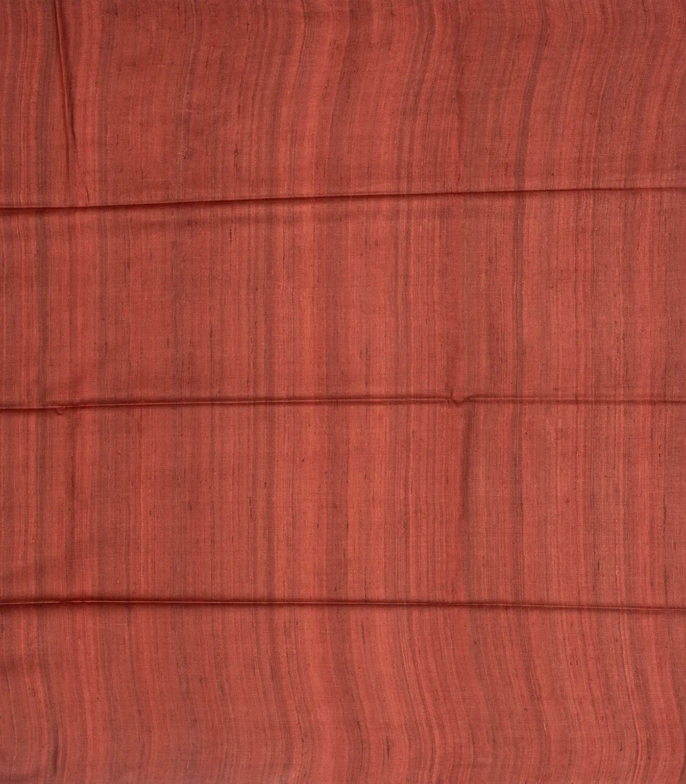 Coral Red Handloom Tussar Silk Saree With Printed Tribal Motifs