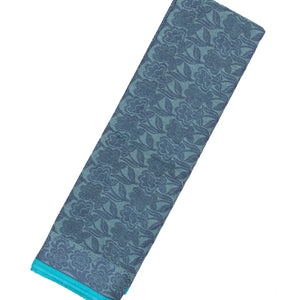 Shadow Green Bengal Cotton Saree With Floral Motifs