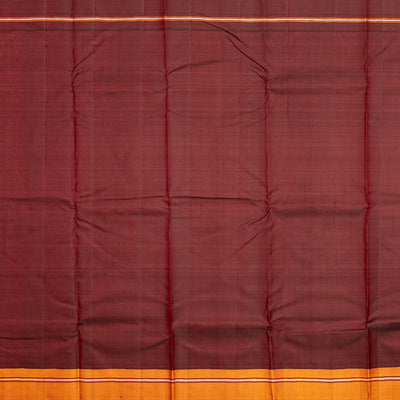Grey Handloom Kanchipuram Korvai Silk Saree With Ganga Jamuna border