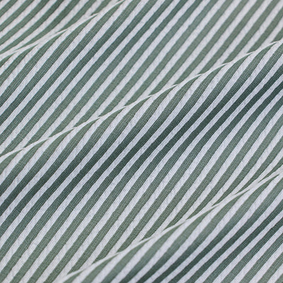 Green Stripes Slim Fit Stretch Shirt