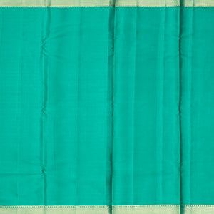 Olive Green Handloom Kanchipuram Silk Saree With Floral Vine Motifs