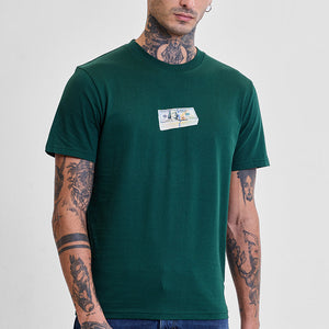 Grass is Greener Green Graphic Print Slim Fit T-Shirt